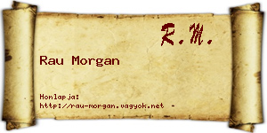 Rau Morgan névjegykártya